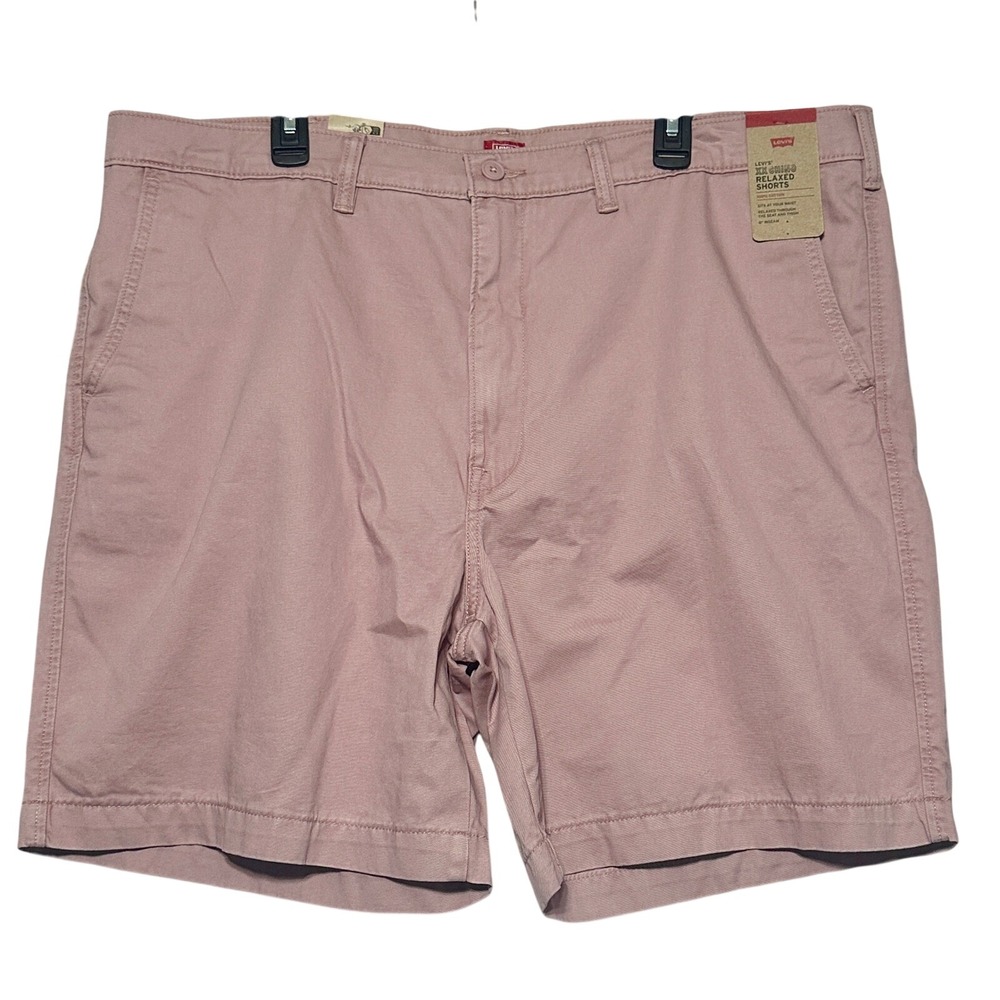 Levis Chino Relaxed‎ Fit Shorts Mens 42 Pink 8 Inch Inseam 100% Cotton New NWT